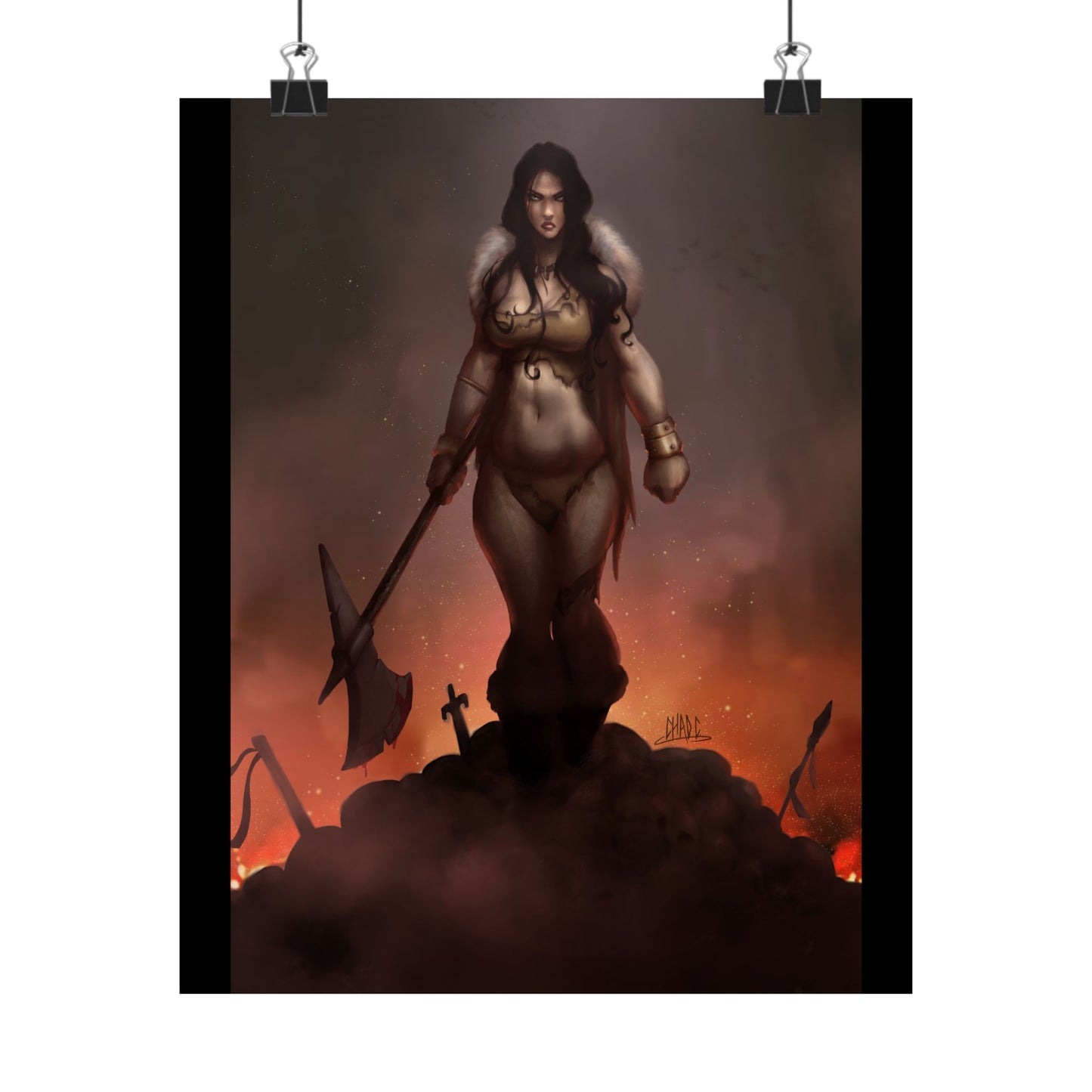 ChadwickArt Volla© (Druid Warrior) Premium Matte Vertical Posters