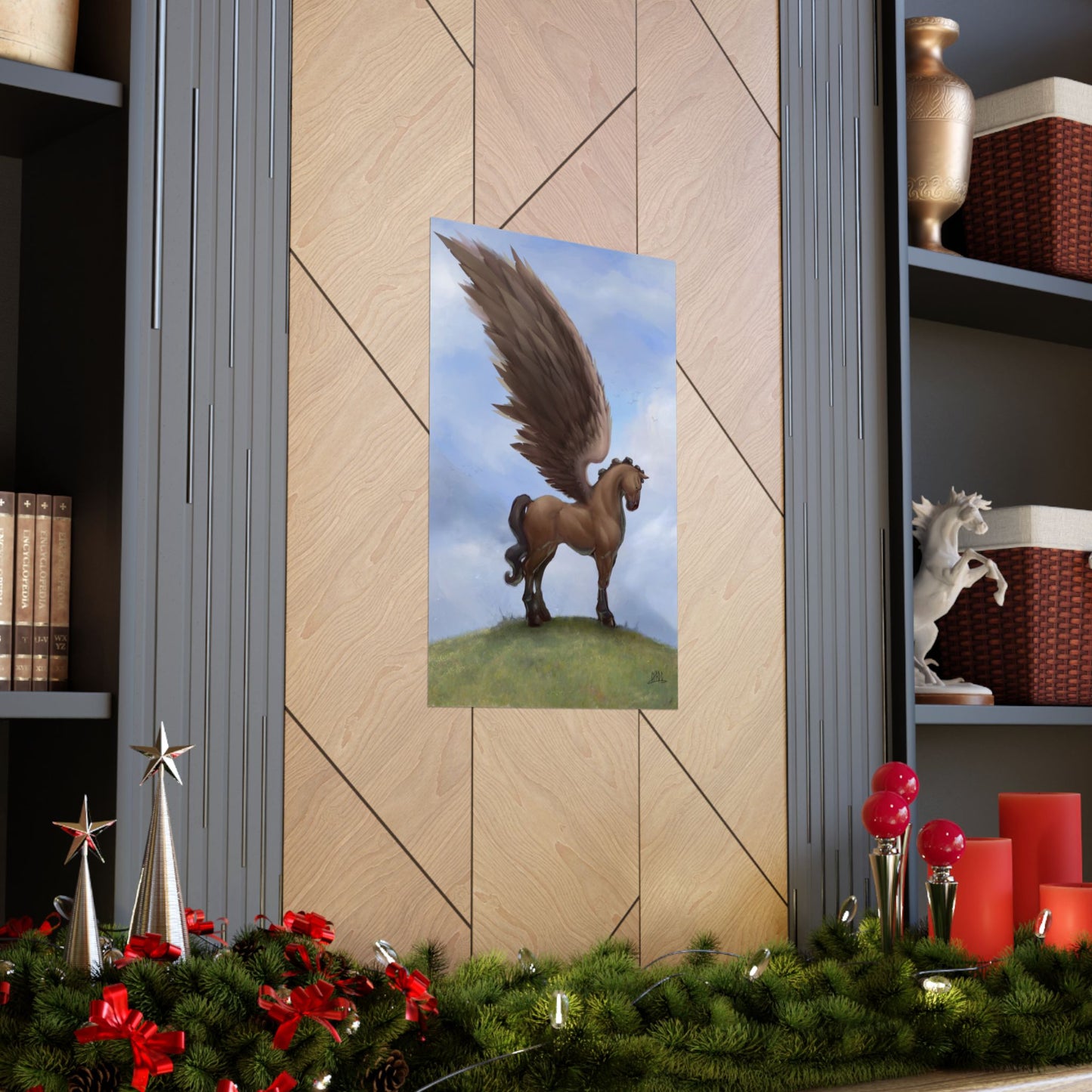 ChadwickArt Pegasus (Winged Horse on Hill) Premium Matte Vertical Posters