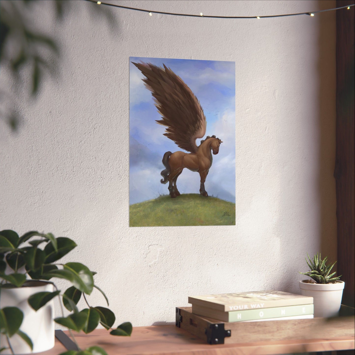 ChadwickArt Pegasus (Winged Horse on Hill) Premium Matte Vertical Posters