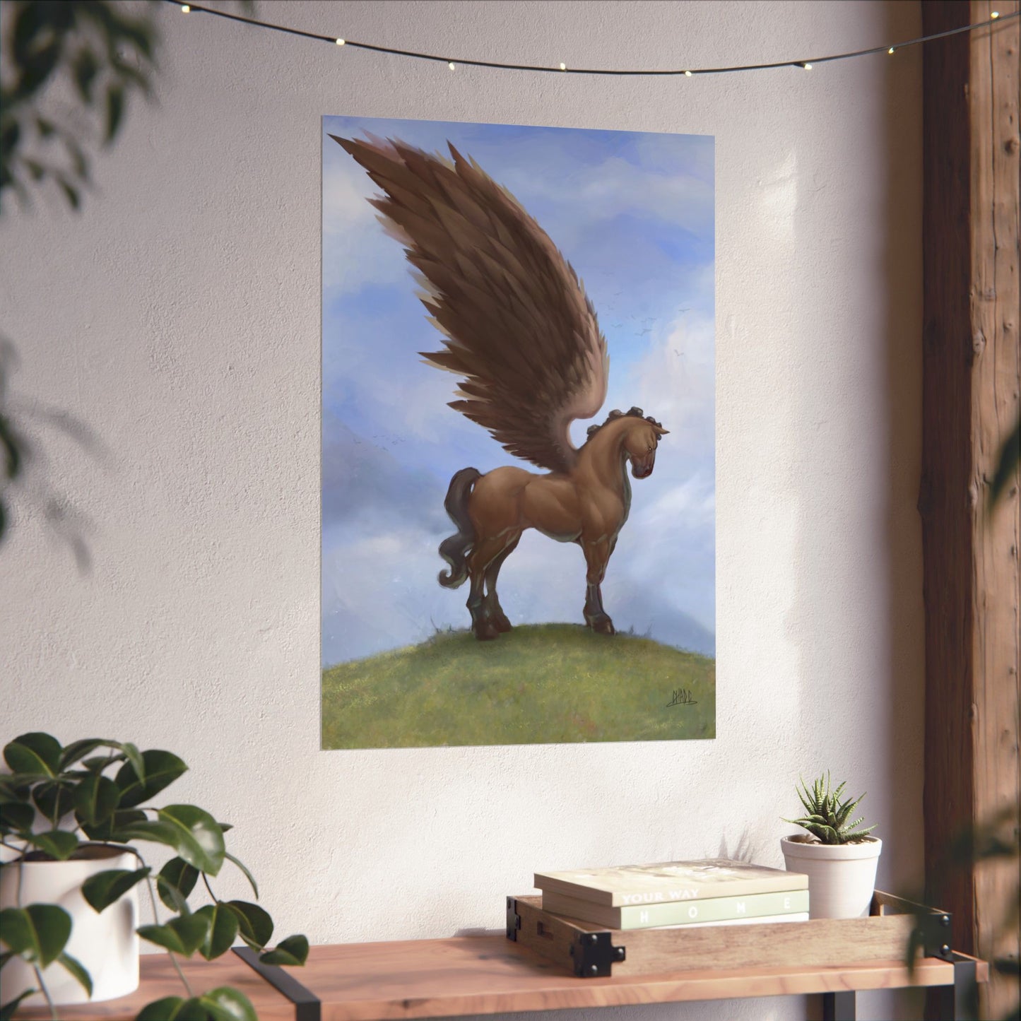 ChadwickArt Pegasus (Winged Horse on Hill) Premium Matte Vertical Posters