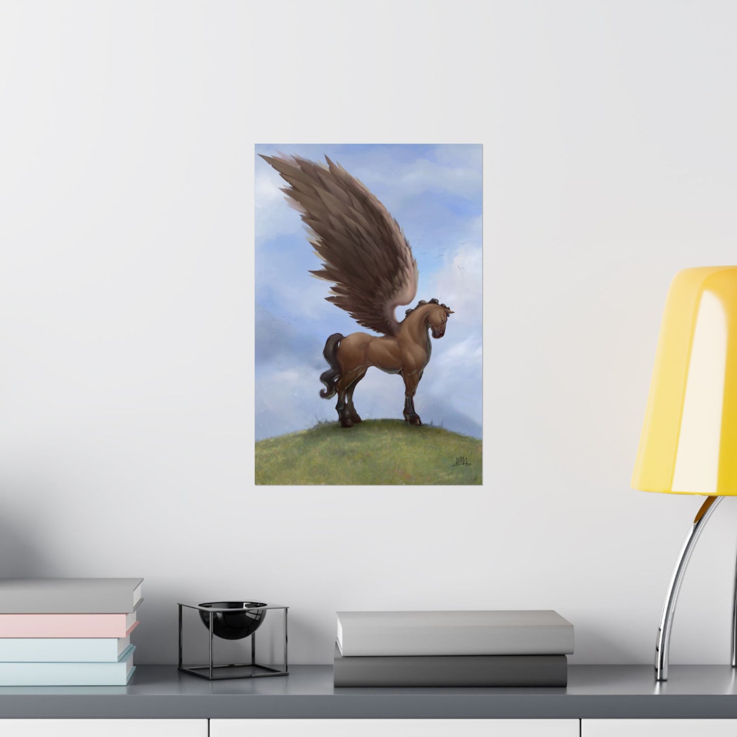 ChadwickArt Pegasus (Winged Horse on Hill) Premium Matte Vertical Posters