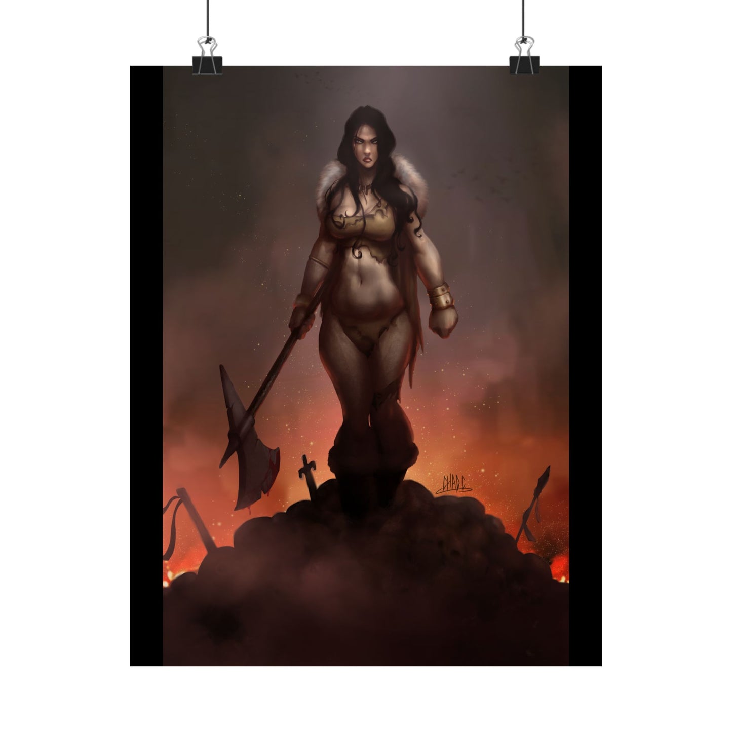 ChadwickArt Volla© (Druid Warrior) Premium Matte Vertical Posters