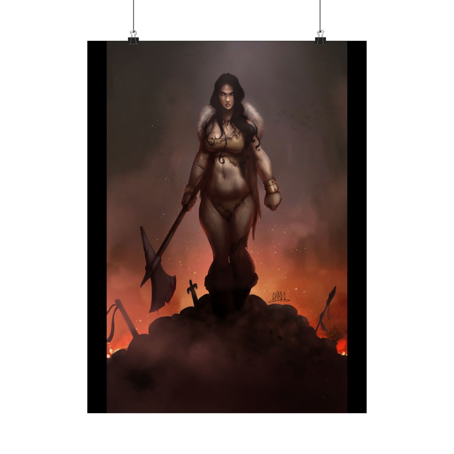ChadwickArt Volla© (Druid Warrior) Premium Matte Vertical Posters