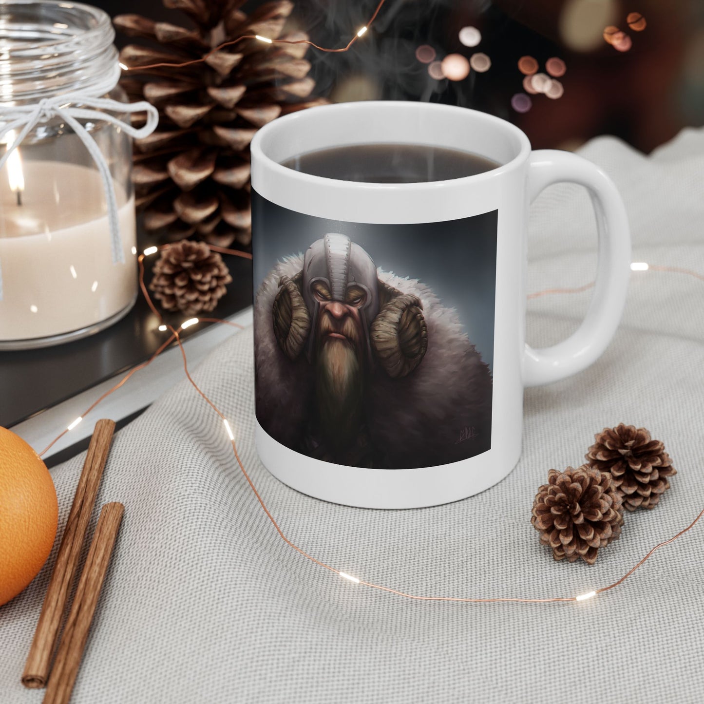ChadwickArt Viking Dwarf Ceramic Mug 11oz