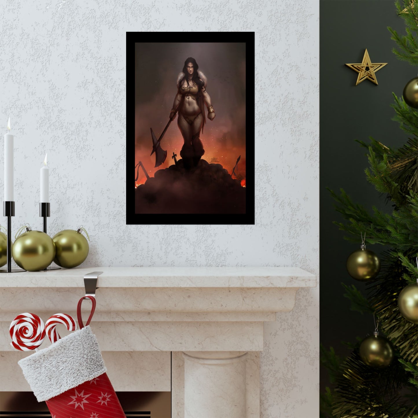 ChadwickArt Volla© (Druid Warrior) Premium Matte Vertical Posters