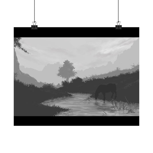 ChadwickArt Unicorn at Dusk Premium Matte horizontal posters