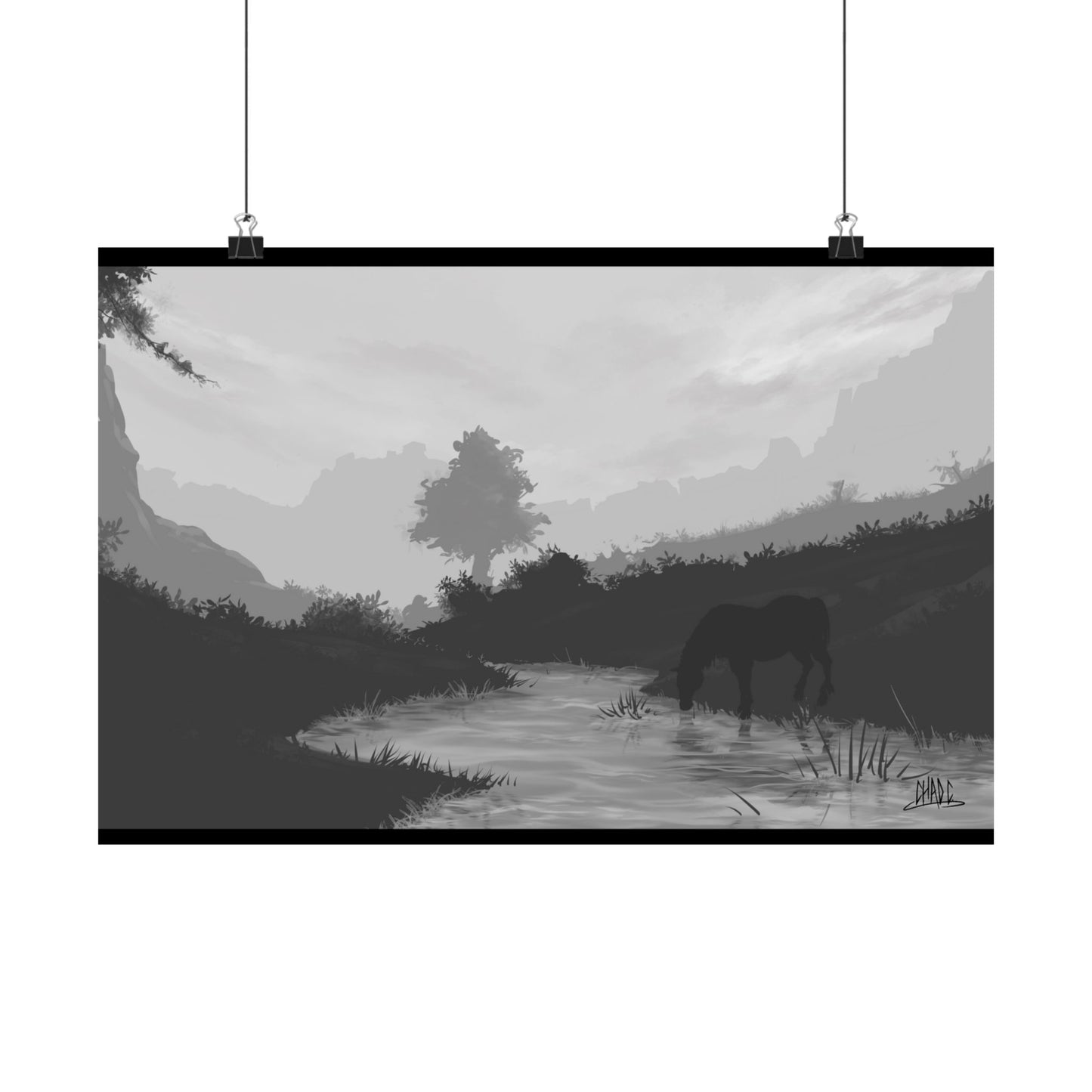 ChadwickArt Unicorn at Dusk Premium Matte horizontal posters