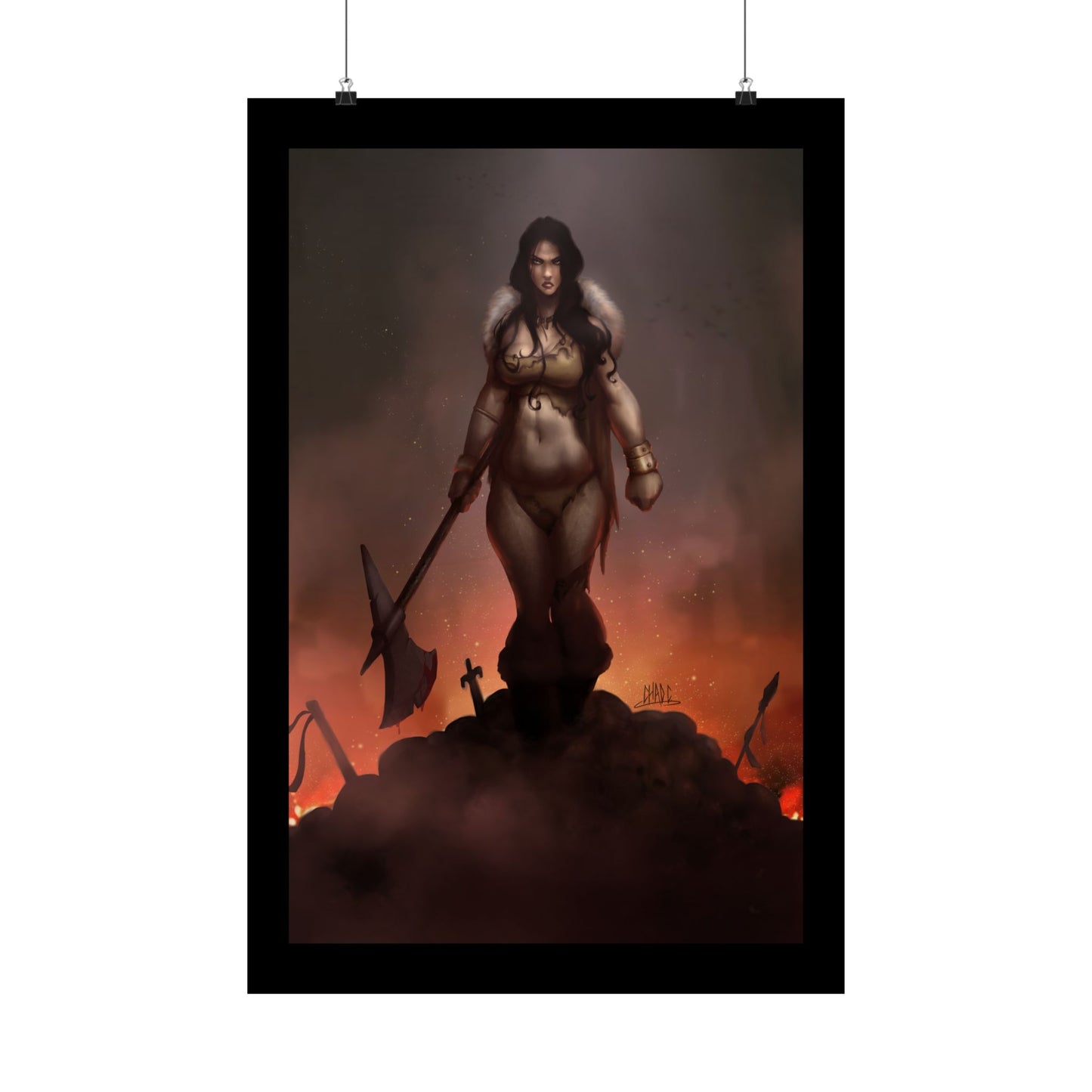 ChadwickArt Volla© (Druid Warrior) Premium Matte Vertical Posters
