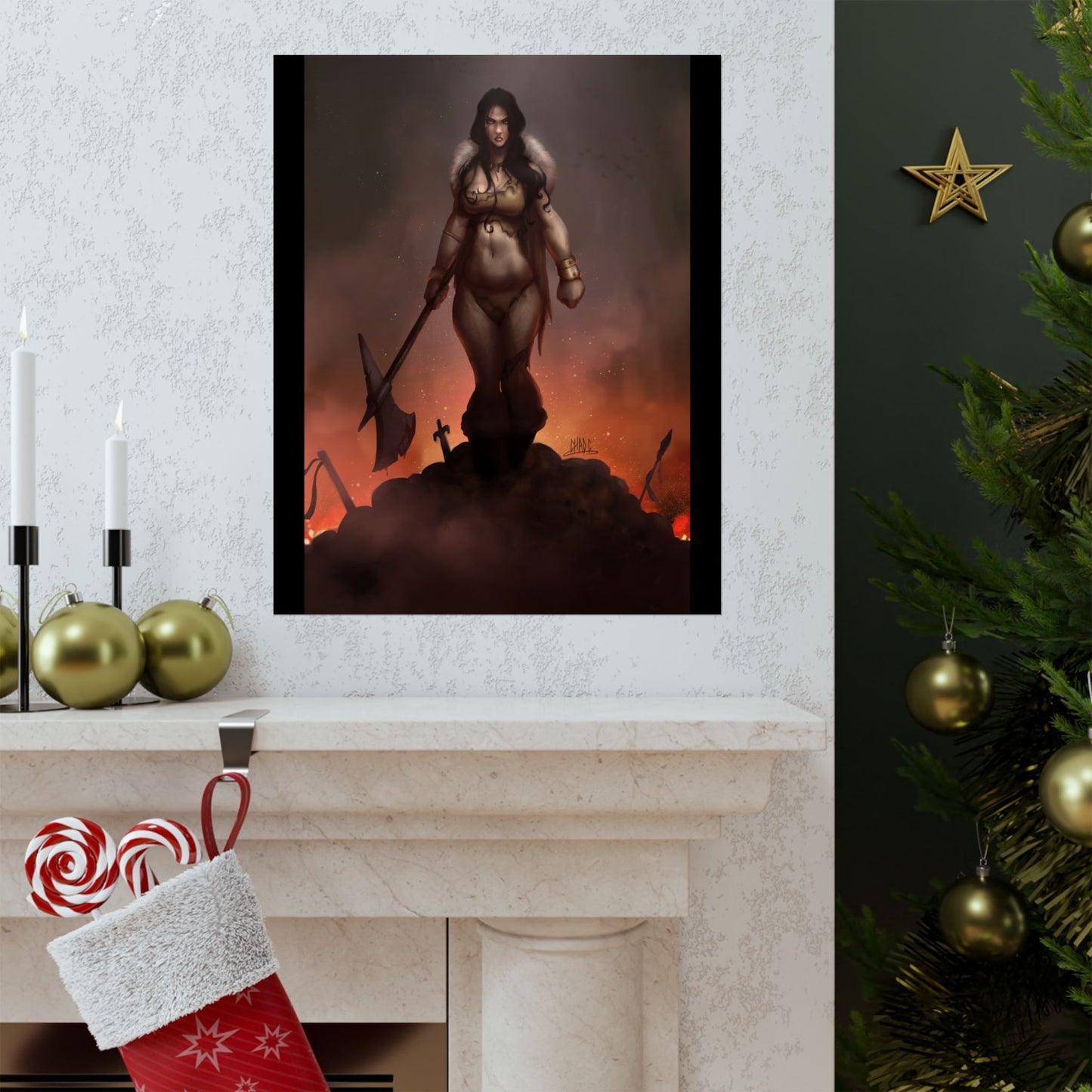 ChadwickArt Volla© (Druid Warrior) Premium Matte Vertical Posters