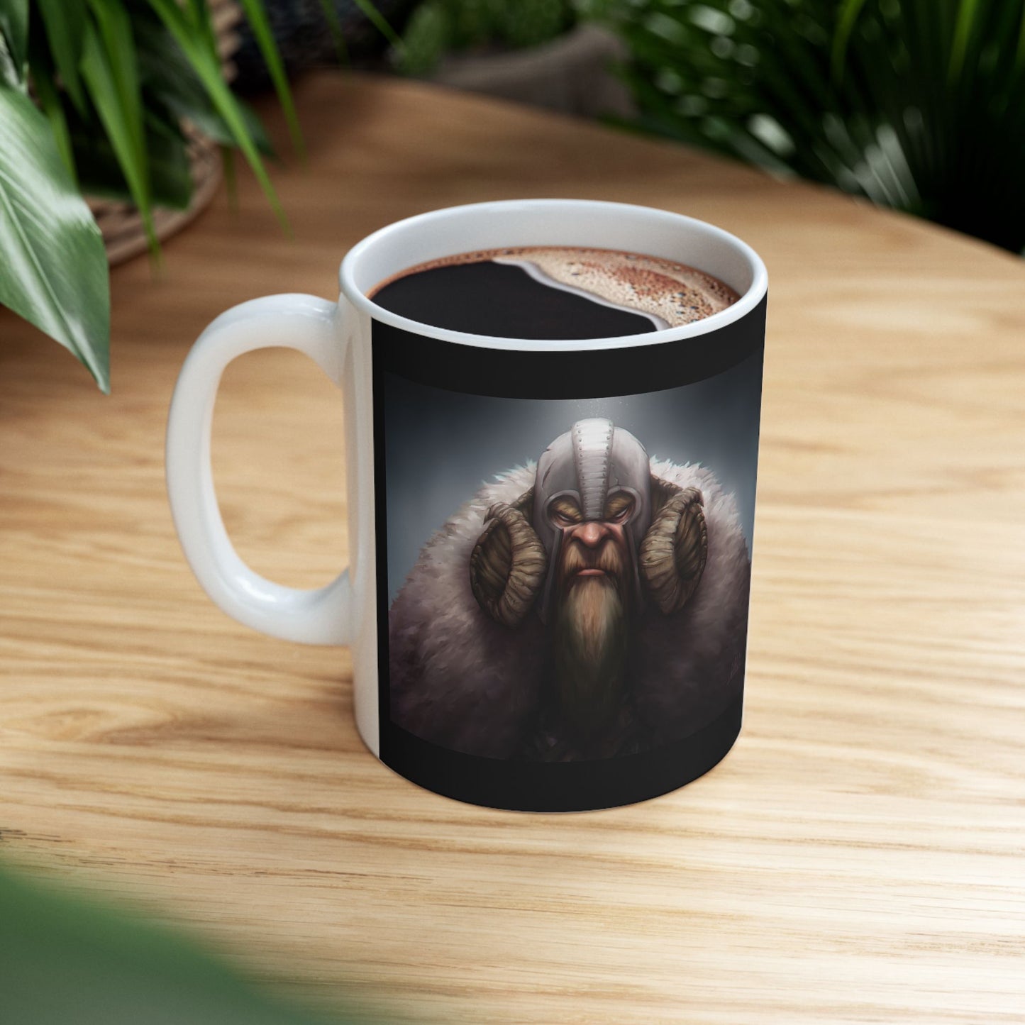 ChadwickArt Viking Dwarf Ceramic Mug (black label) 11oz