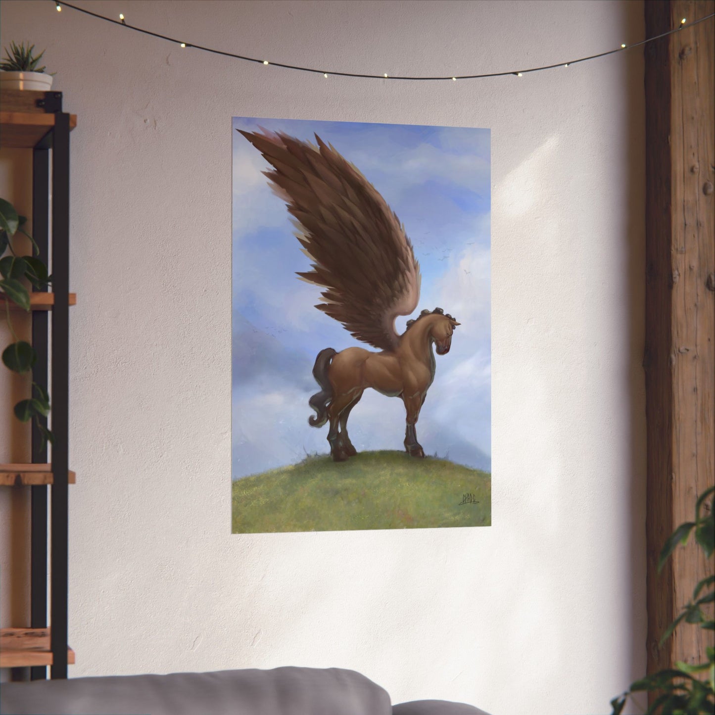 ChadwickArt Pegasus (Winged Horse on Hill) Premium Matte Vertical Posters