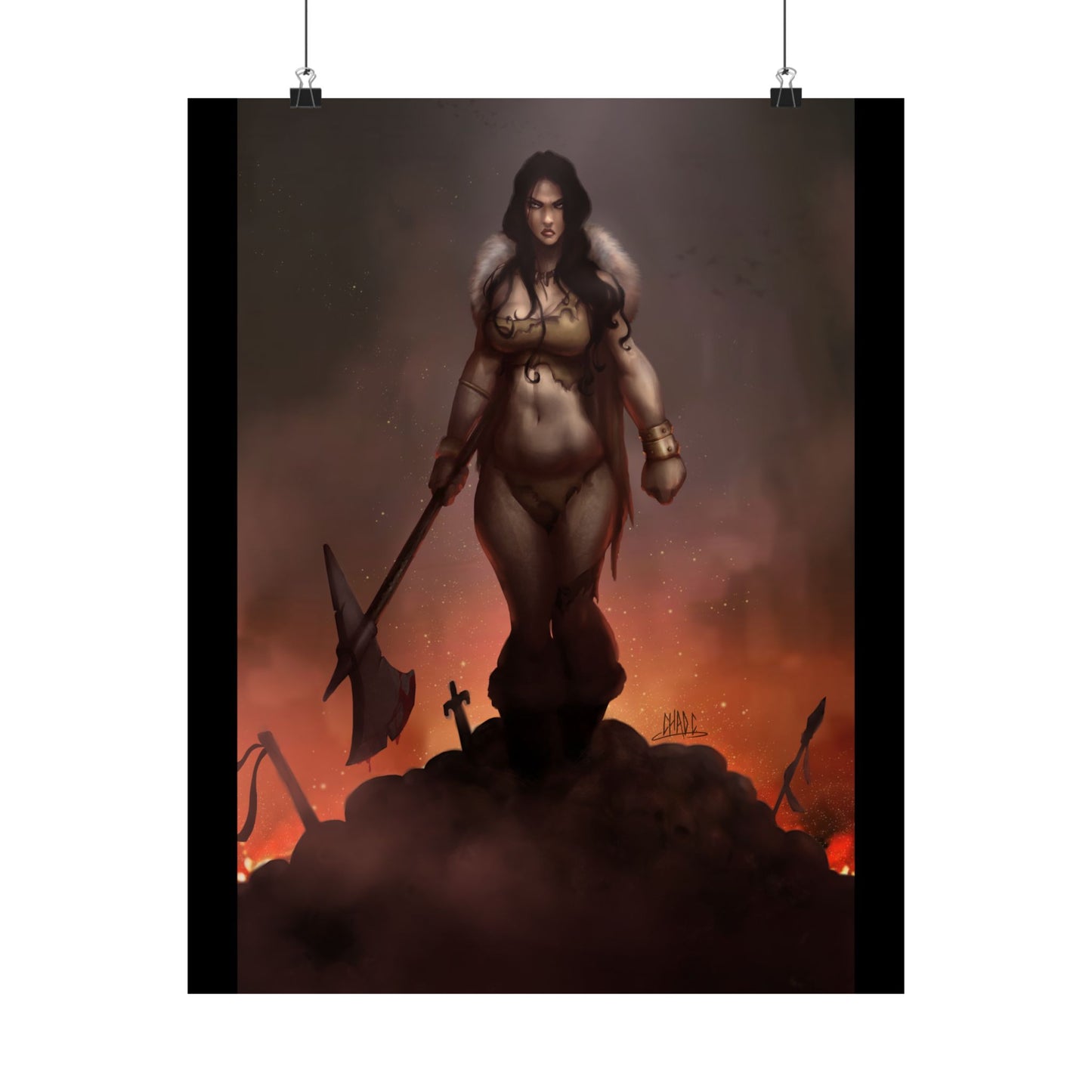 ChadwickArt Volla© (Druid Warrior) Premium Matte Vertical Posters
